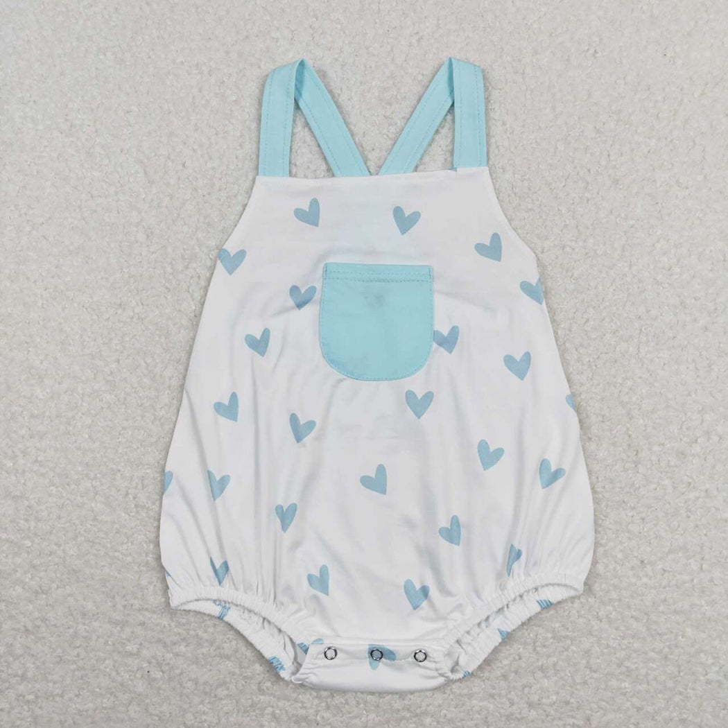 Baby Boy Girl Valentines Hearts Sibling Romper Outfit Clothing Set