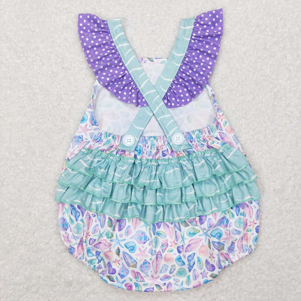 Baby Girl Toddler Summer Shell Sibling Romper Outfit Clothes RTS