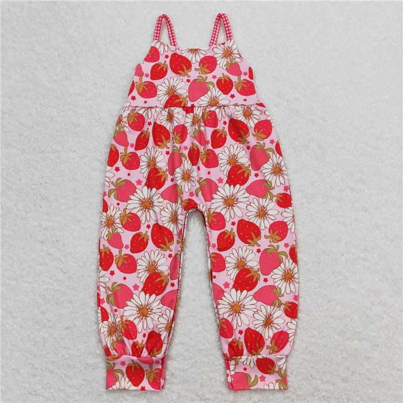 Baby Girl Strawberry Flower Sbling Summer Romper Dress Clothes RTS