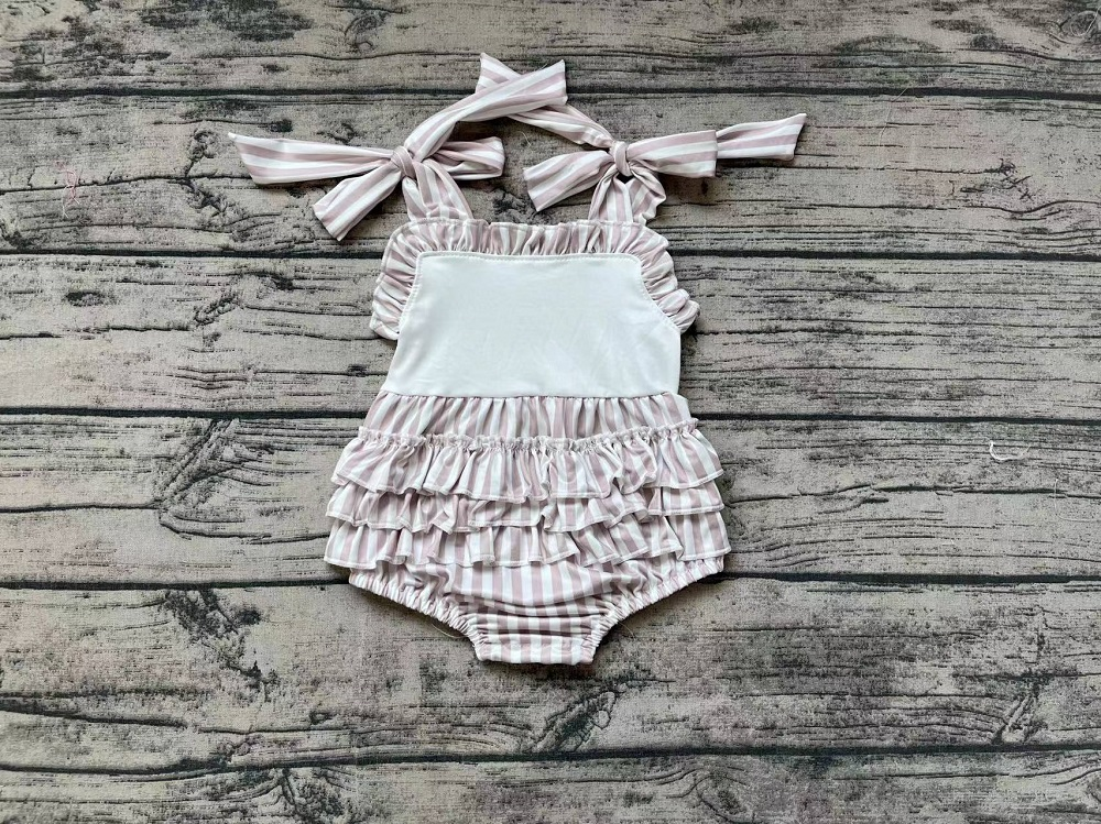 Pre-order Baby Girl Sleeveless Starfish Stripes Summer One Piece Romper
