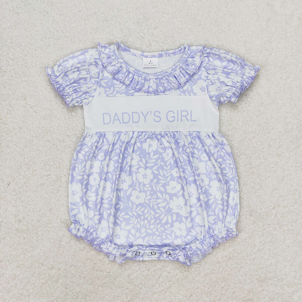 Baby Kids Toddler Daddy's Girl Flower Sibling Romper Clothes Set