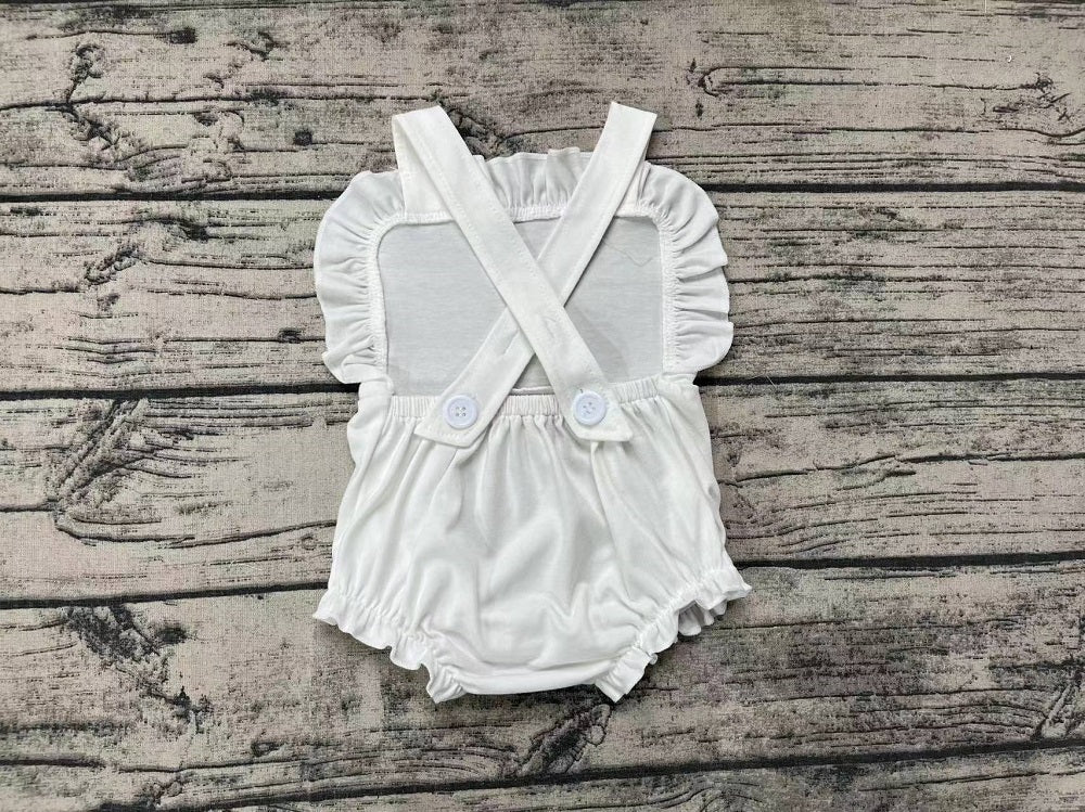 Pre-order Baby Girl Sleeveless Flag July 4th Bubble One Piece Romper