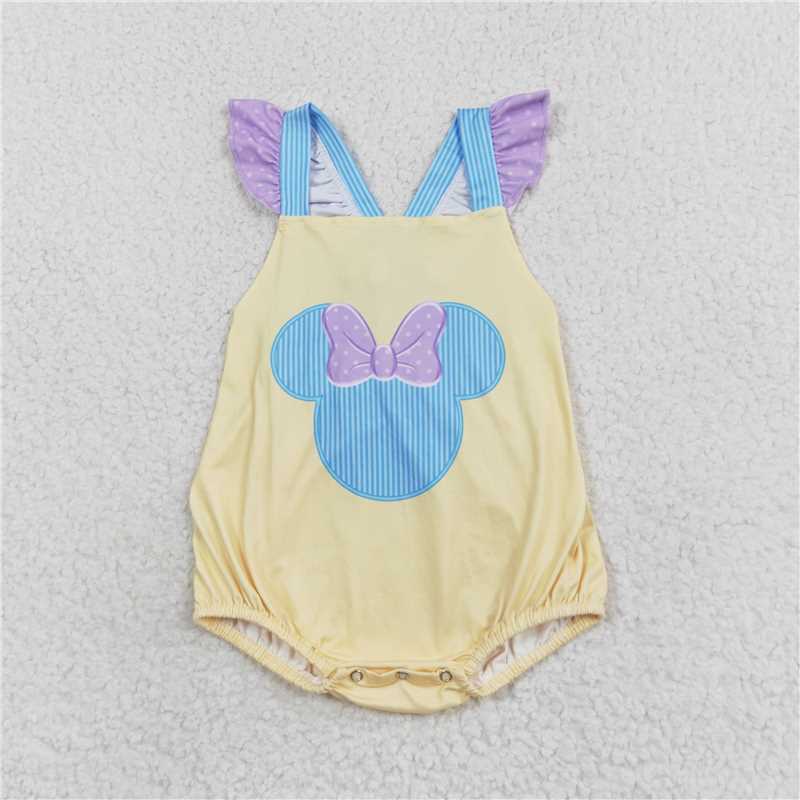 Baby Girl Mouse Cartoon Sibling Summer Romper Set Clothes RTS