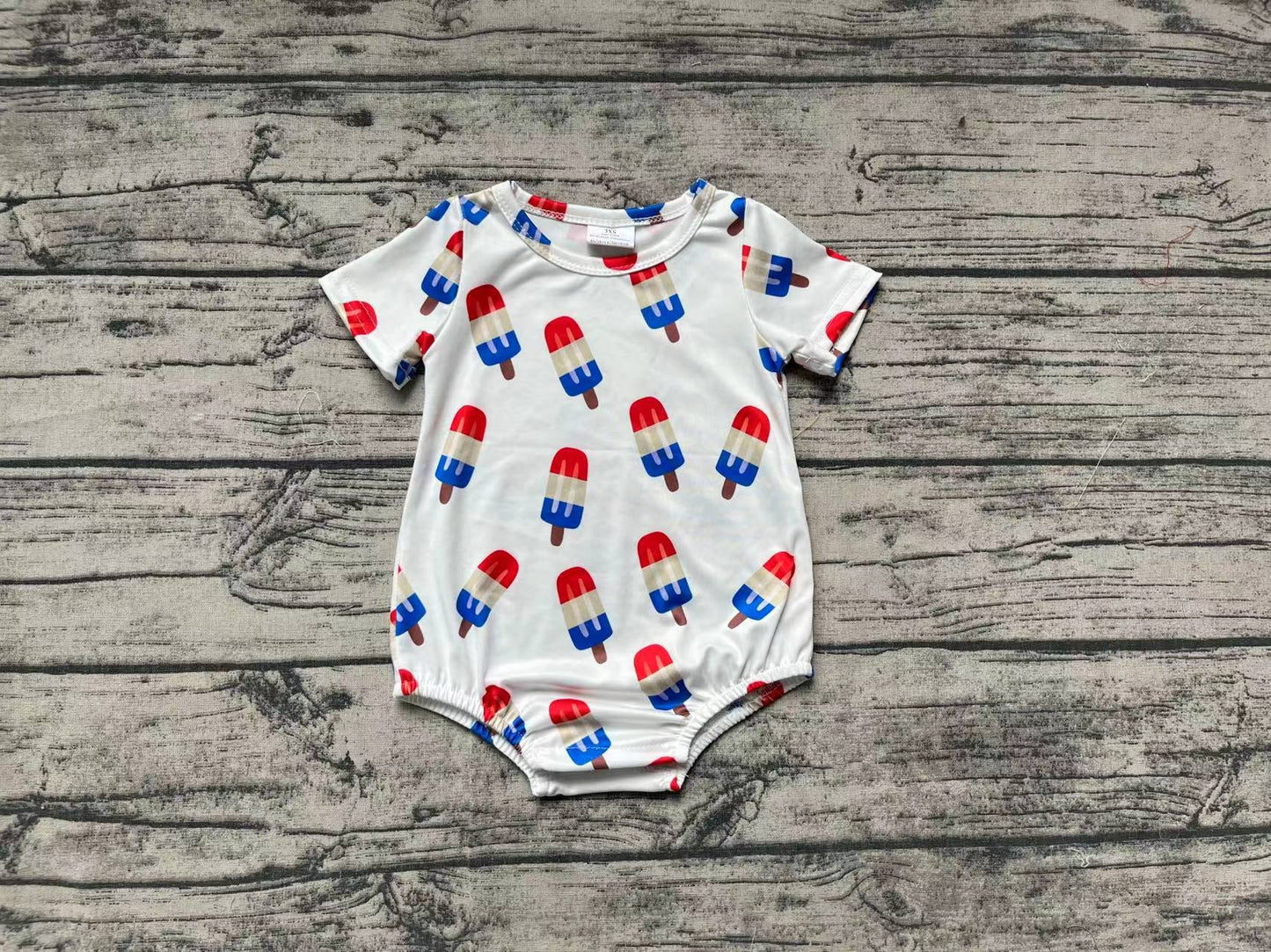 Baby Boy Short Sleeves Popsicle July 4th Romper