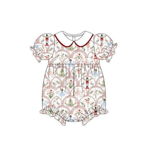 Pre-order Baby Infant Girls Christmas Short Sleeves Rompers