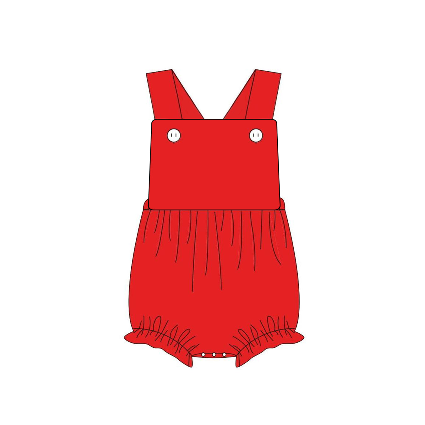 Pre-order Baby Infant Kids Red Straps Cotton Romper