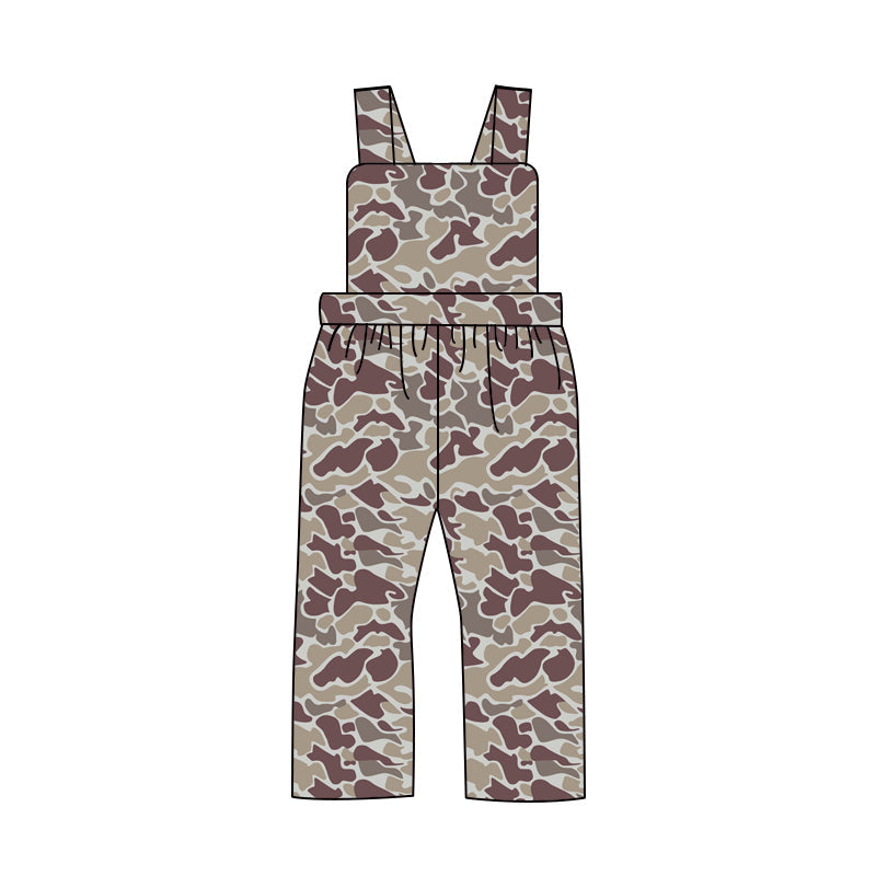 Pre-order Baby Boy Straps One Piece Camo Jumpsuit