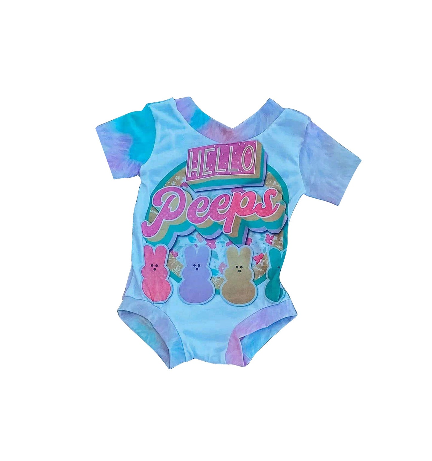 Preorder Baby Girl Infant Short Sleeves Easter Rabbits Bubble Romper