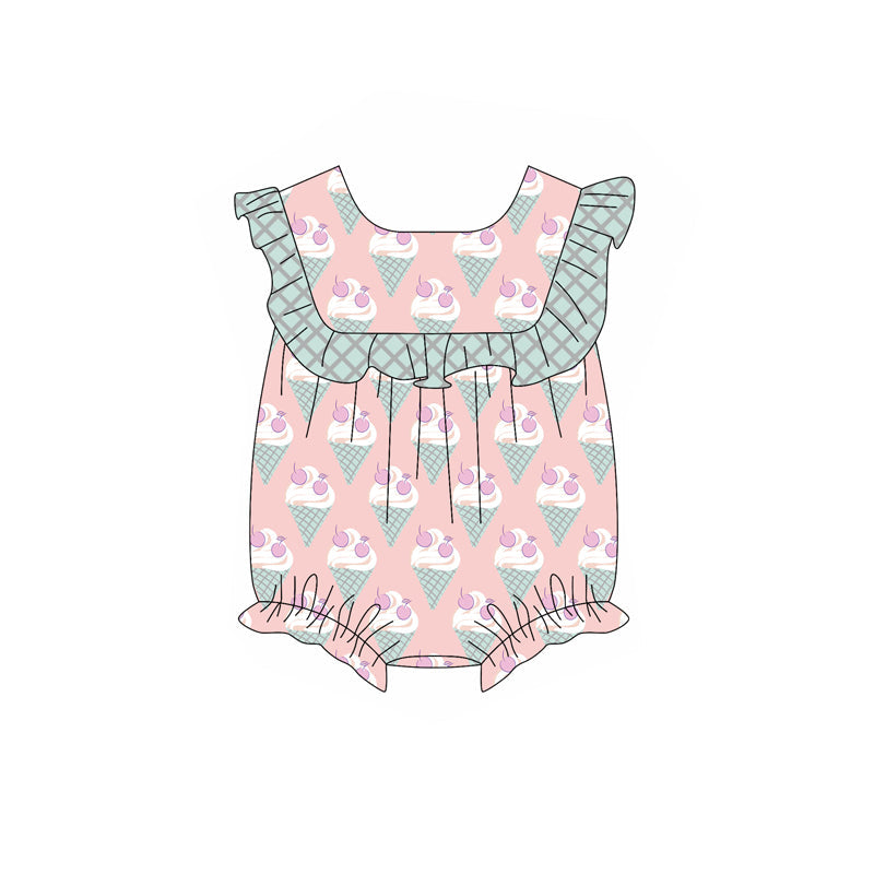Preorder Baby Girl Short Sleeves Popstick Bubble Romper ( Moq 5 )
