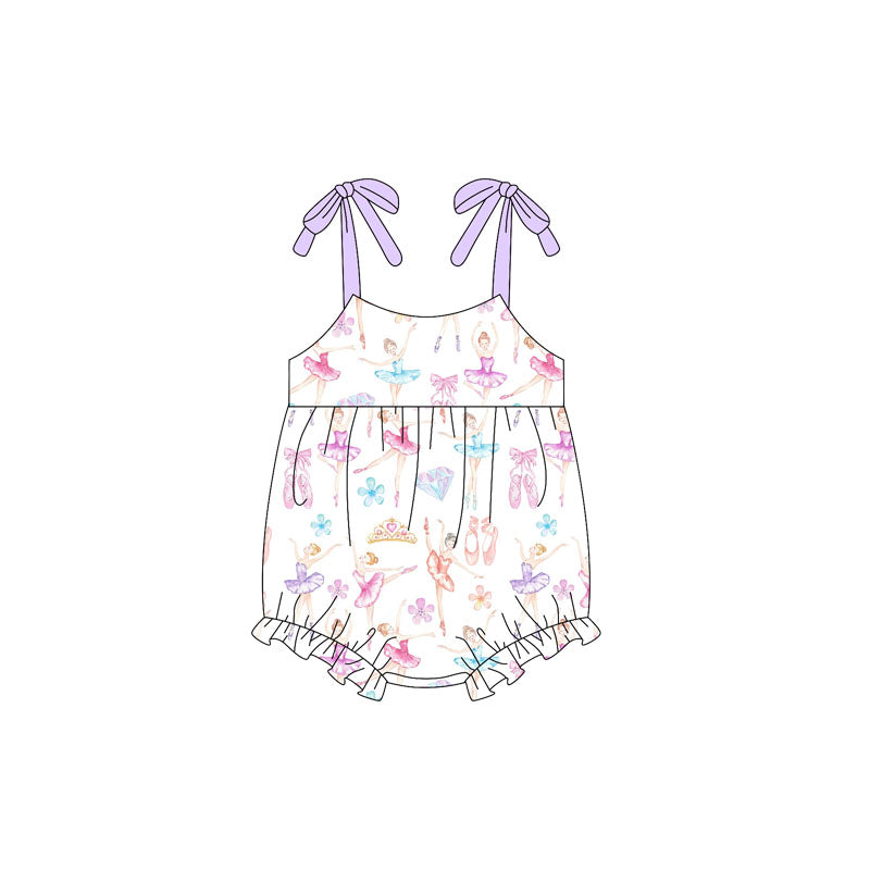 Preorder Baby Girl Infant Straps Dance Bubble Romper ( Moq 5 )