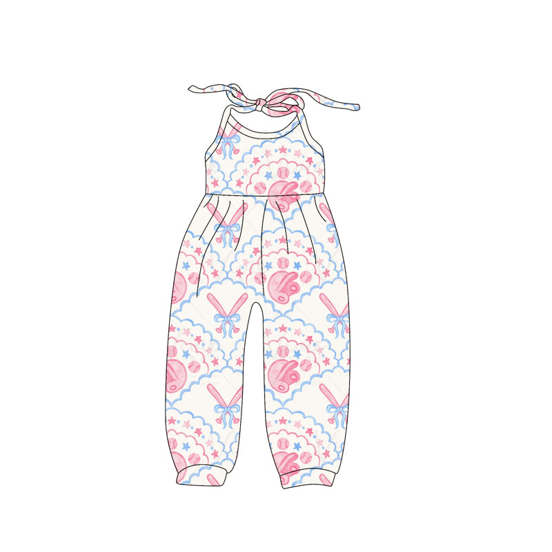 Preorder Baby Girl Baseball Pants Jumpsuit ( Moq 5 )