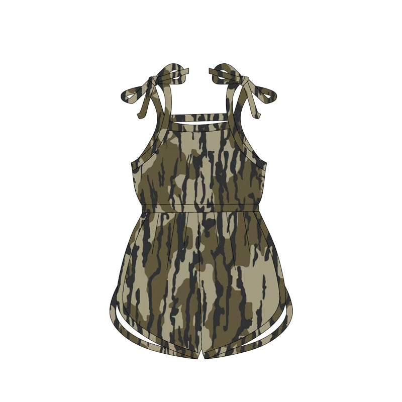 Preorder Baby Girl Straps Camouflage Jumpsuit ( Moq 5 )
