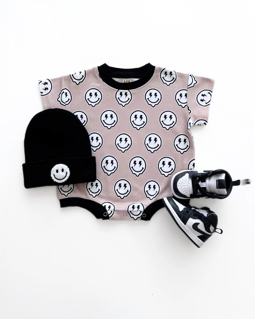 Preorder Baby Boy Short Sleeves Smile Pajamas Bubble Romper( Moq 5 )