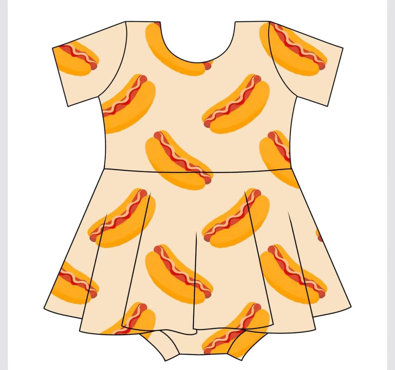 Preorder Baby Girl Infant Short Sleeves Skort Romper ( Moq 5 )