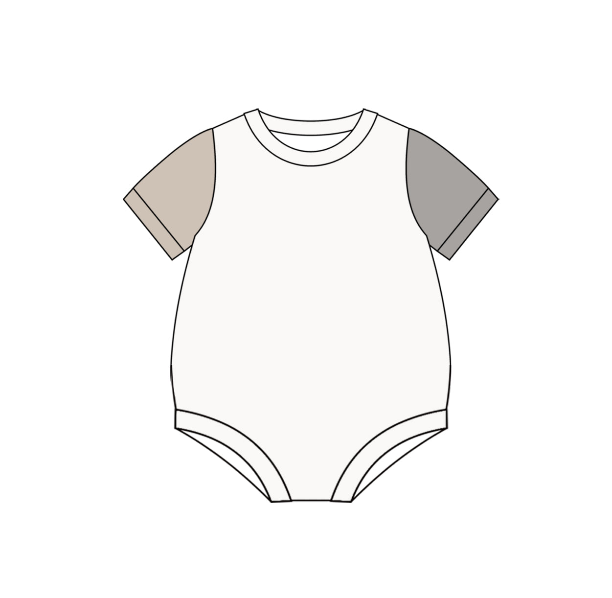 Preorder Baby Kids Infant Grey Short Sleeves Cotton Bubble Romper ( Moq 5 )