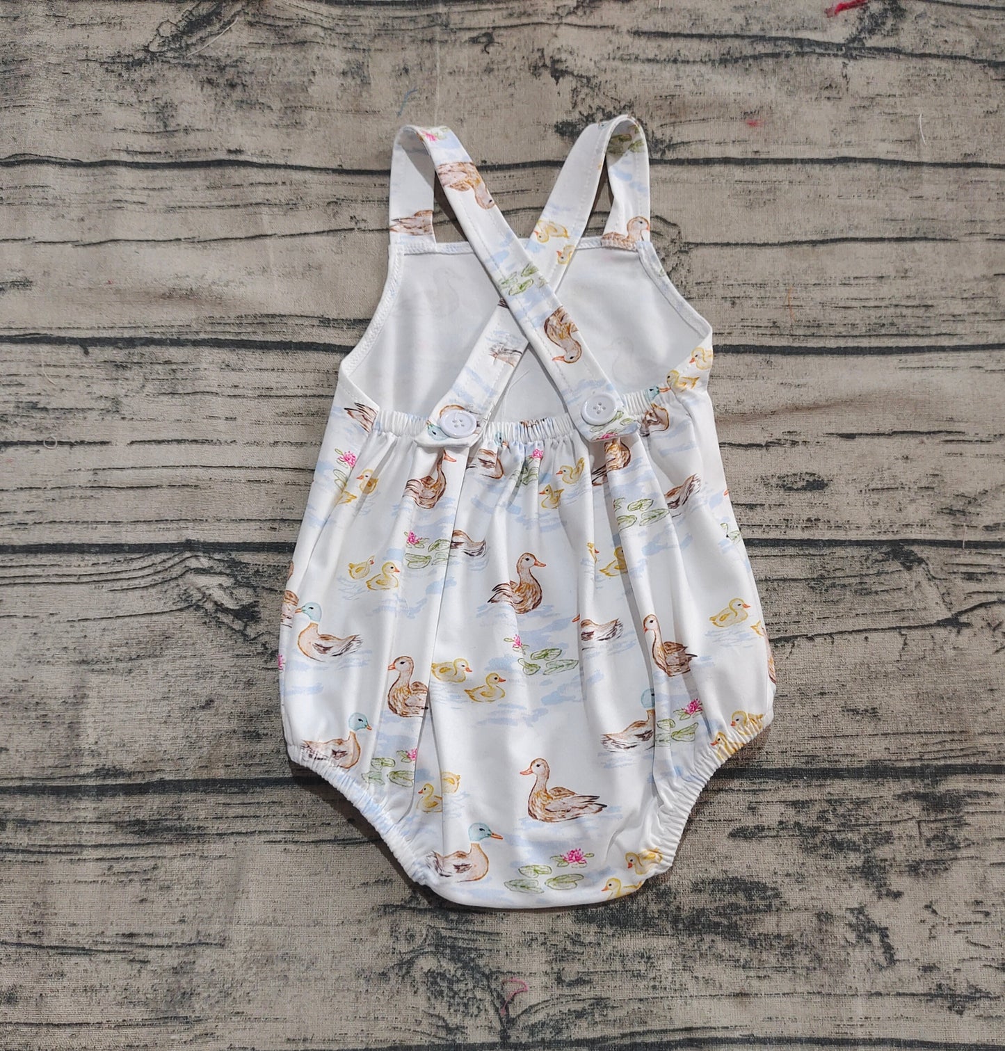 Baby Boy Sleeveless Ducks Bubble Summer Romper RTS