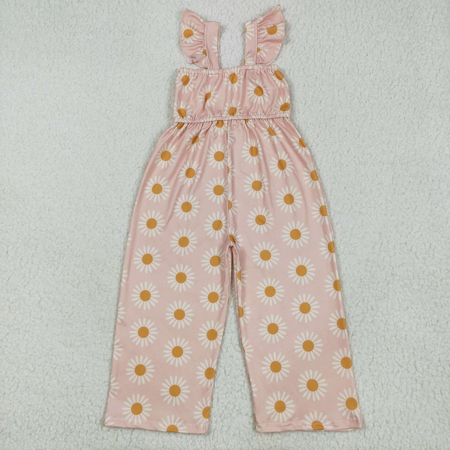 Baby Girl Short Sleeves Leopard Flower Pants Sibling Jumpsuit Clothes RTS