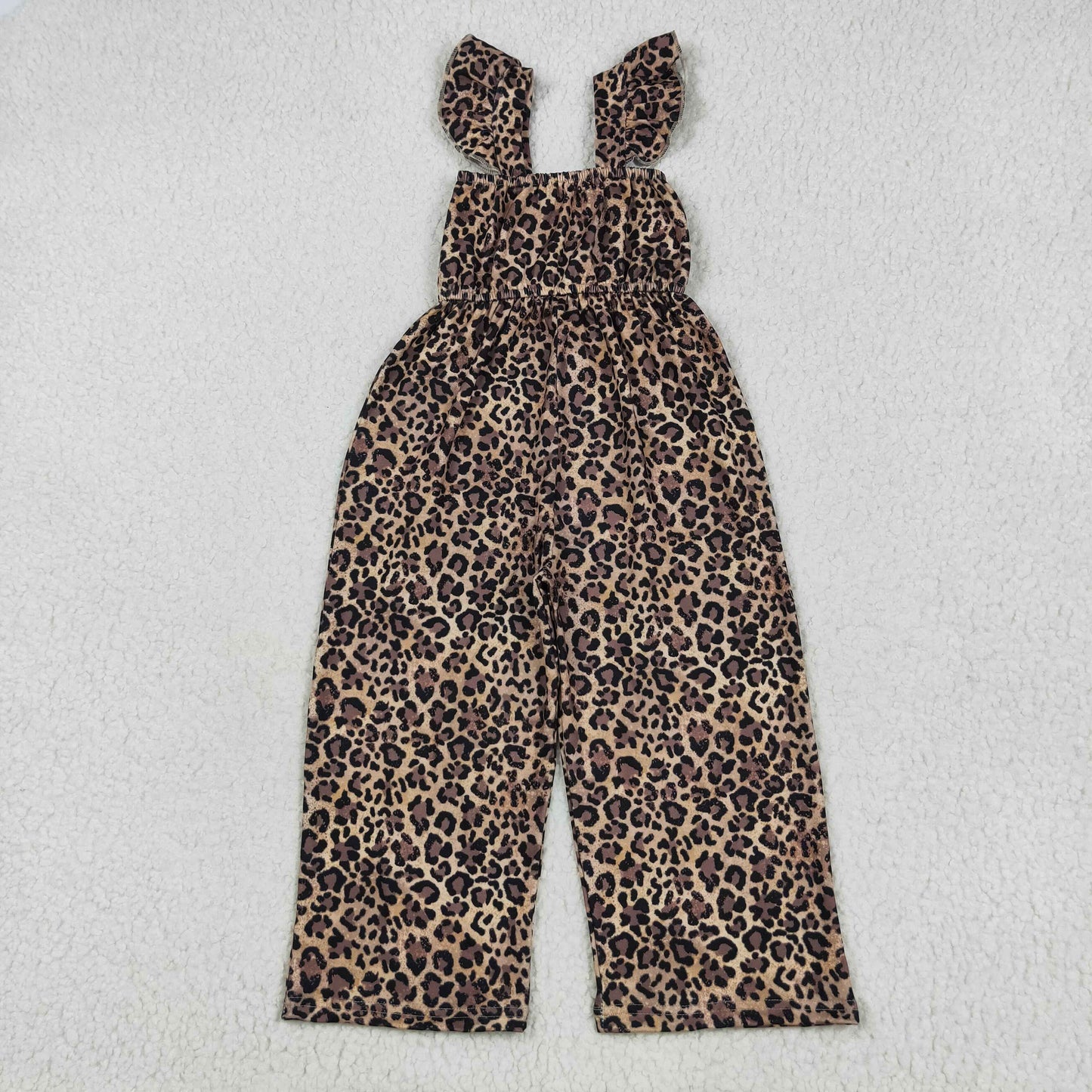 Baby Girl Short Sleeves Leopard Flower Pants Sibling Jumpsuit Clothes RTS