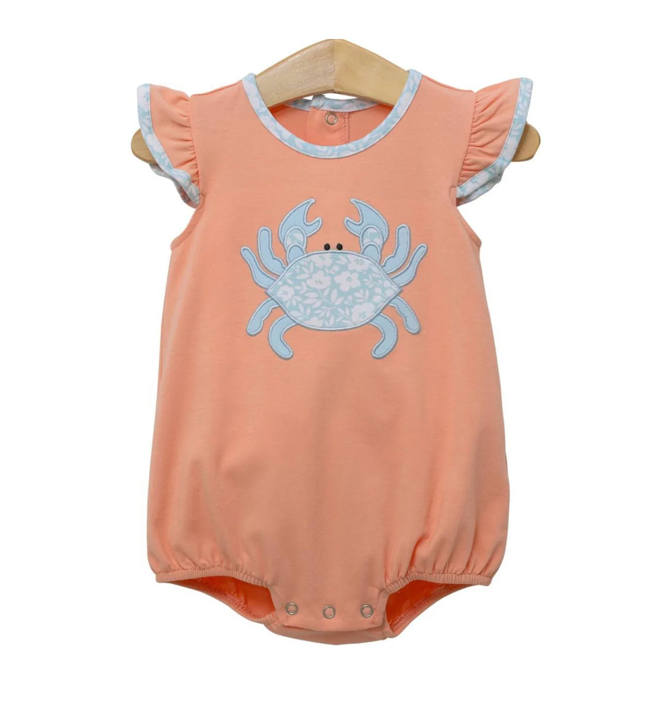 Preorder Baby Girl Short Sleeves Crab Bubble Romper ( Moq 5 )