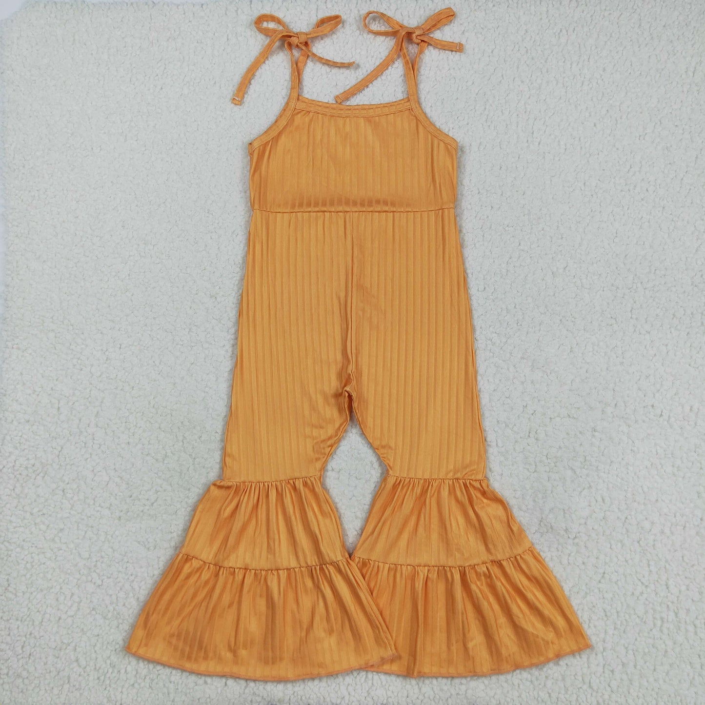 Girls Kids Toddler Straps Ribbed Bell Pants Sibling Jumpsuit Clothes RTS