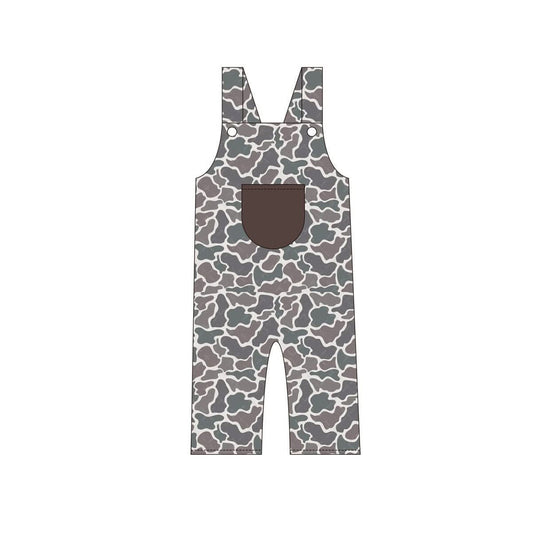 ( Moq 5 ) Preorder Baby Kids Toddler Sleeveless Camo Pocket Pants Jumpsuit