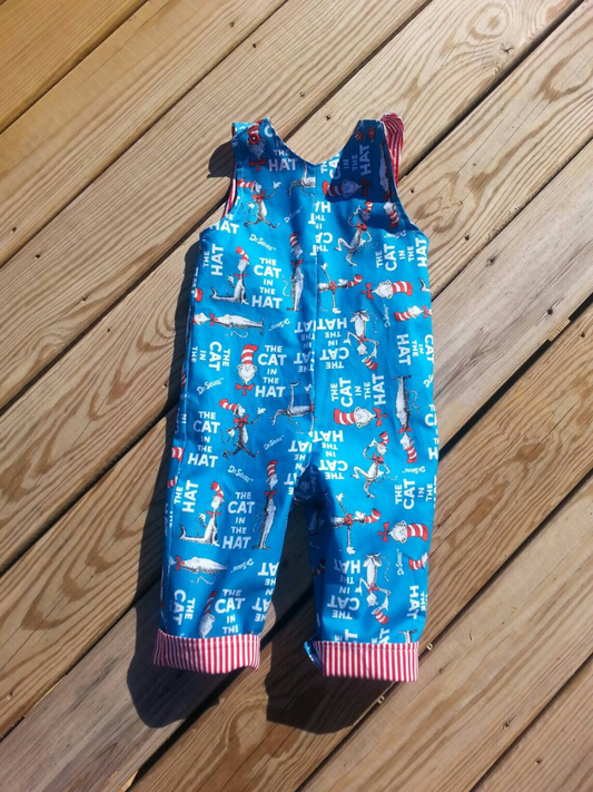 ( Moq 5 ) Preorder Baby Boys Infant Sleeveless Reading Blue Romper