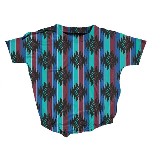 ( Moq 5 ) Preorder Baby Boys Short Sleeves Stripes Aztec Western Bubble Romper