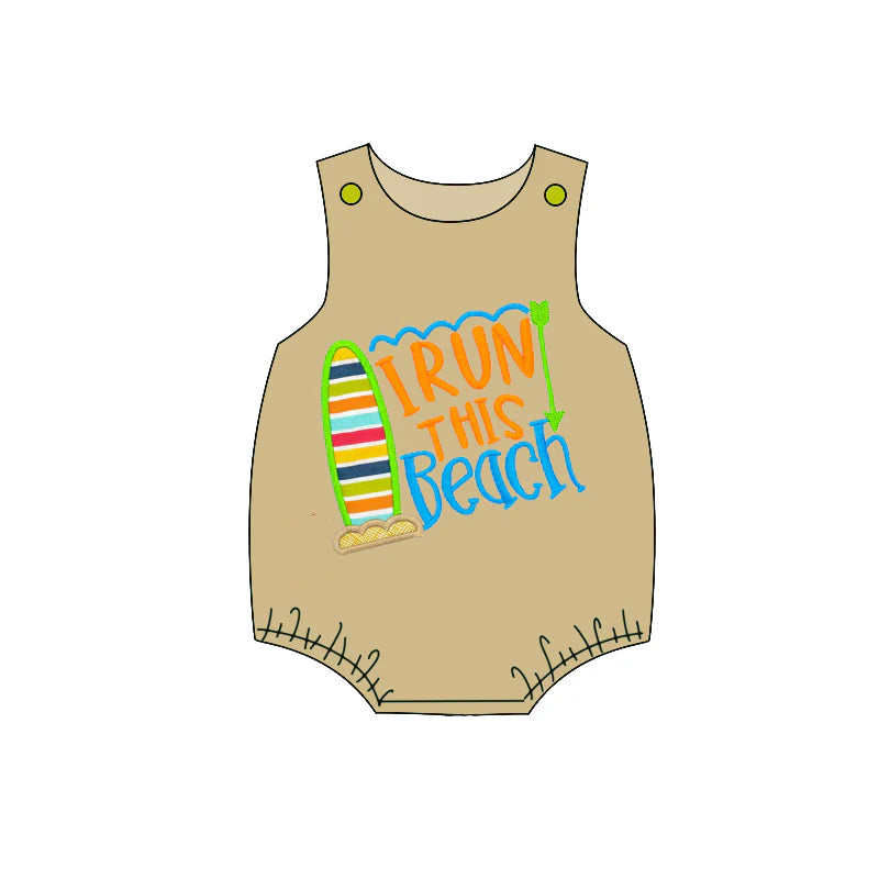 ( Moq 5 ) Preorder Baby Boys Infant Sleeveless Beach Summer Bubble Romper