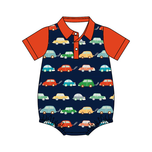 ( Moq 5 ) Preorder Baby Boys Infant Short Sleeves Car Romper Summer Clothes