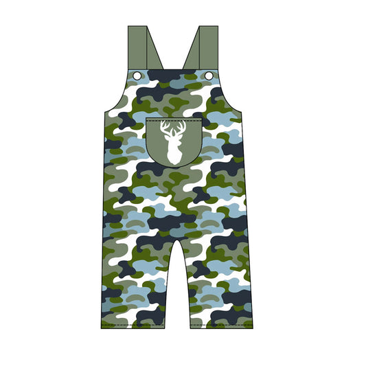 ( Moq 5 ) Preorder Baby Boys Kids Deer Pocket Camo Pants Jumpsuit Hunting Clothes
