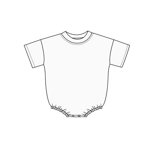 ( Moq 5 ) Preorder Baby Kids Infant Short Sleeves White Cotton Bubble Romper Summer Clothes
