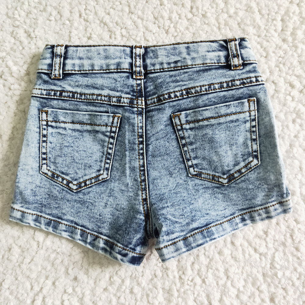 Baby Girl Toddler Denim Shorts Bottoms Sibling Clothes RTS