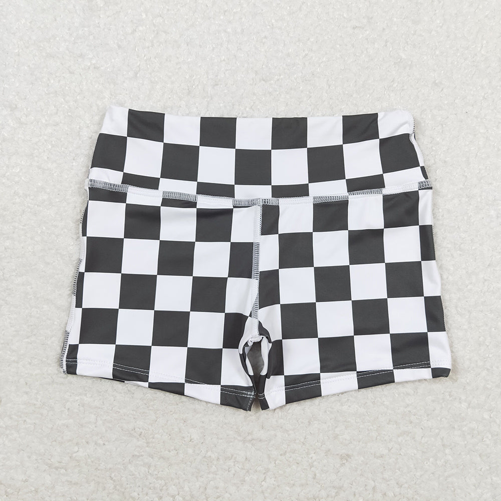 Baby Girl Plaid Leopard Cactus Biking Sibling Shorts Bottoms RTS