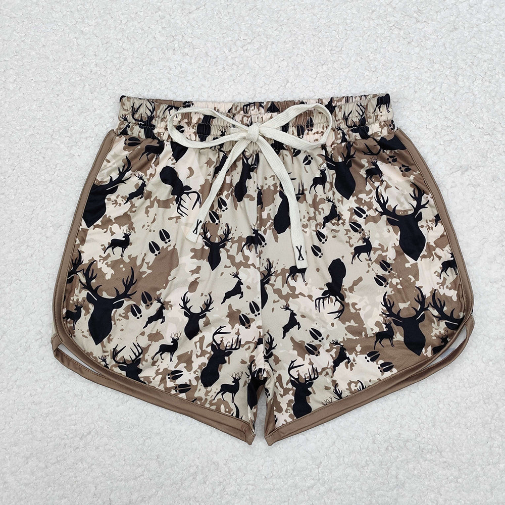 Adult Women Camo Checked Sibling Sports Shorts Bottoms RTS