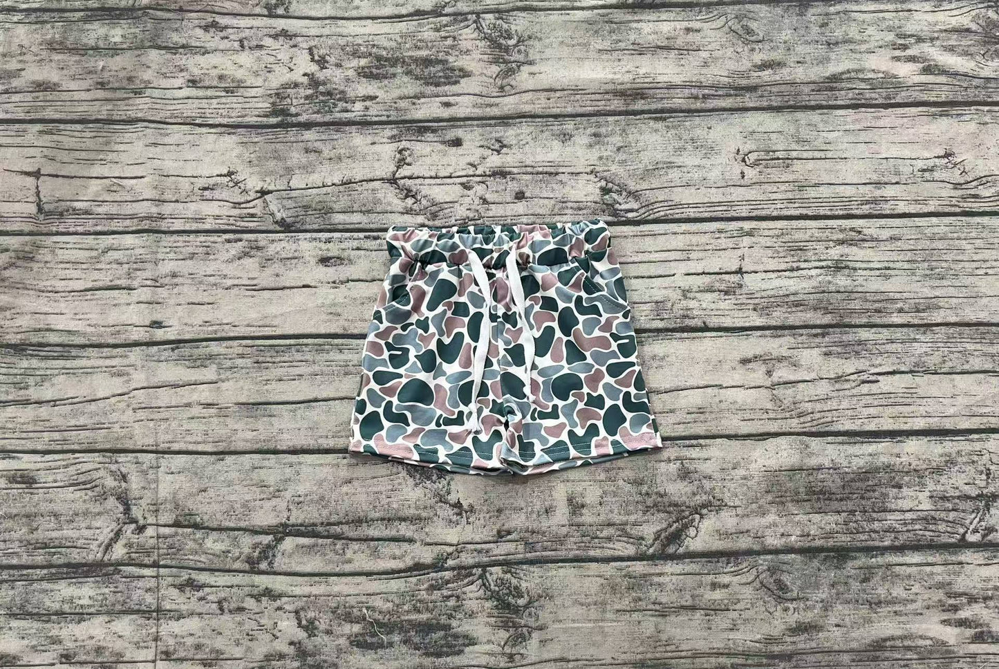 Baby Boy Toddler Green Camo Pockets Shorts
