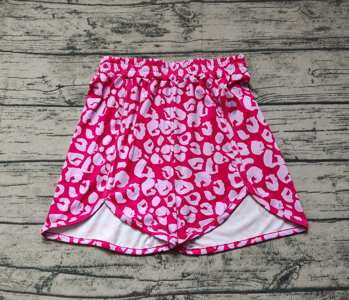 Adult Women Pink Leopard Summer Shorts RTS
