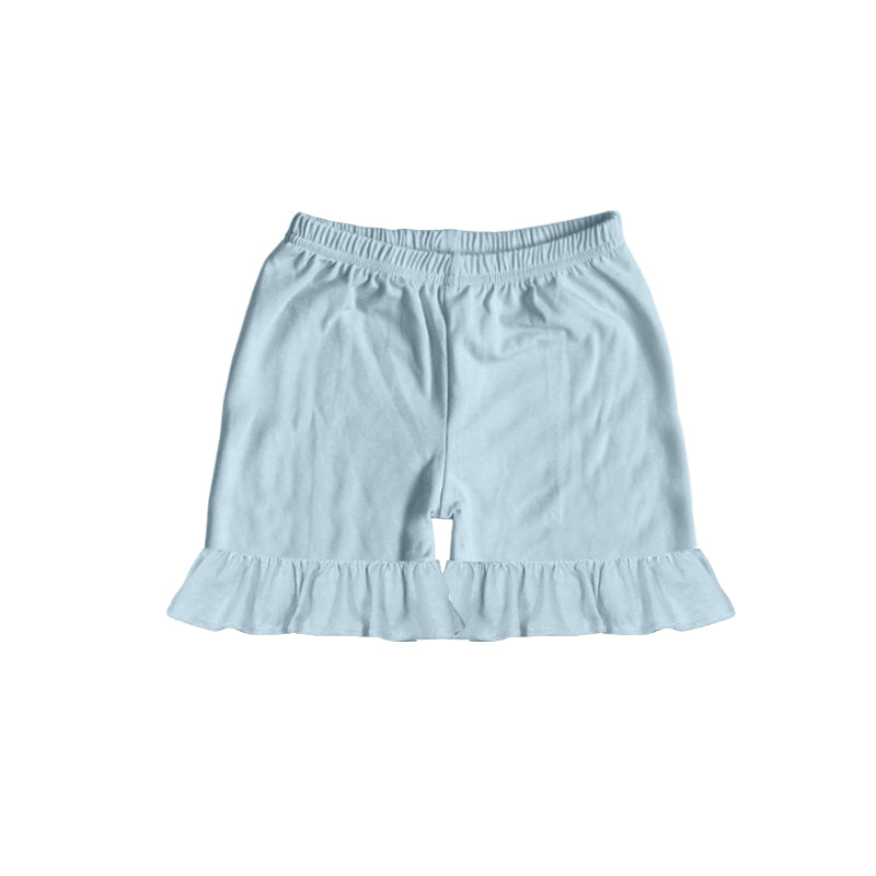Pre-order Baby Girl Ruffle Summer Cotton Blue Shorts