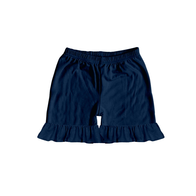 Pre-order Baby Girl Ruffle Summer Cotton Black Shorts