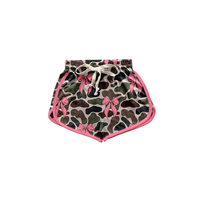 Preorder Baby Girl Camo Bows Summer Shorts