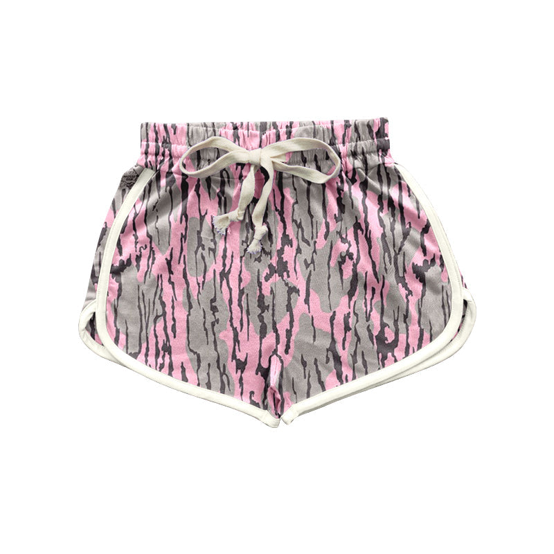 Preorder Adult Women Camo Pink Sports Summer Shorts