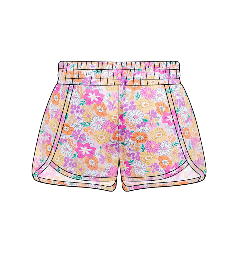 Preorder Adult Women Flower Summer Pink Shorts