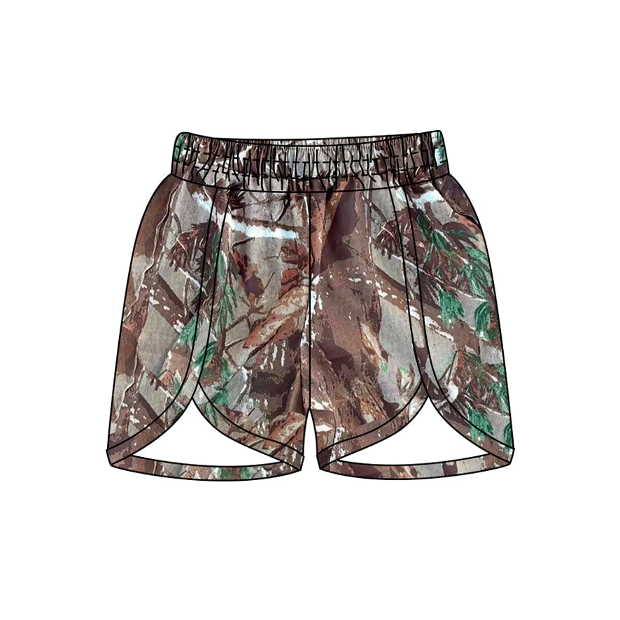 Preorder Adult Women Camo Leaves Summer Shorts
