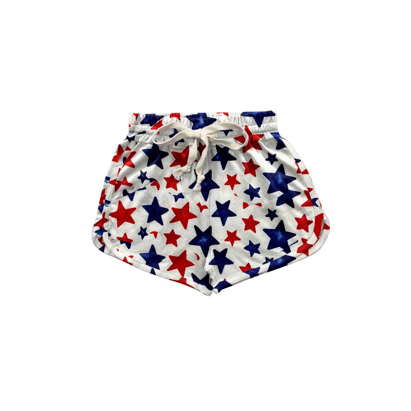 Preorder Baby Girl Summer July 4th Stars Shorts