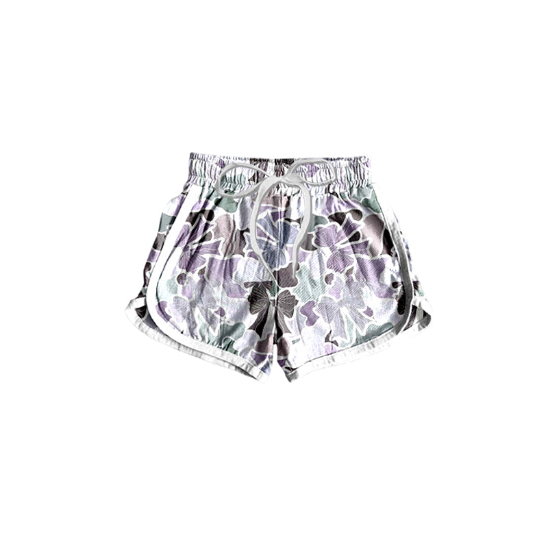 Preorder Baby Girl Summer Lavender Camouflage Shorts Skirt Skorts ( Moq 5 )