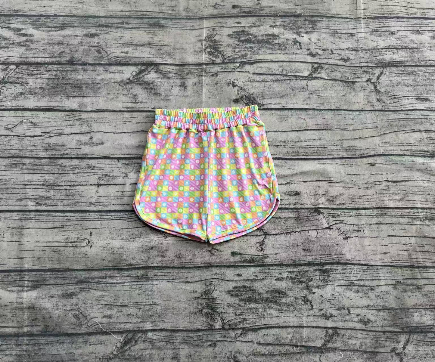 Baby Girl Plaid Flower Sports Bottoms Shorts RTS