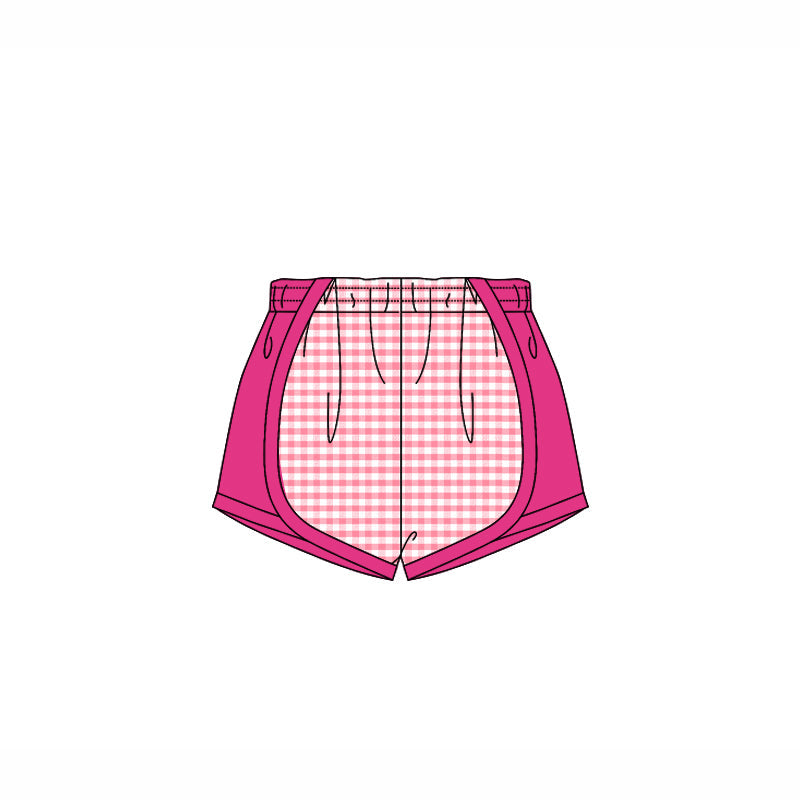 Preorder Baby Girl Toddler Pink Checked Shorts Bottoms ( Moq 5 )