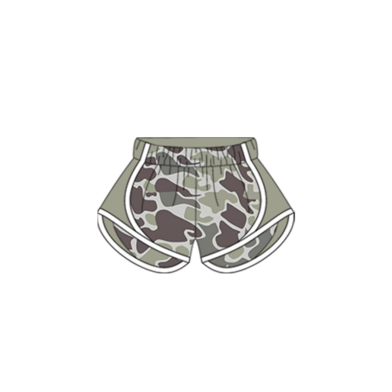 Preorder Baby Girl Grey Camo Shorts Bottoms( Moq 5 )