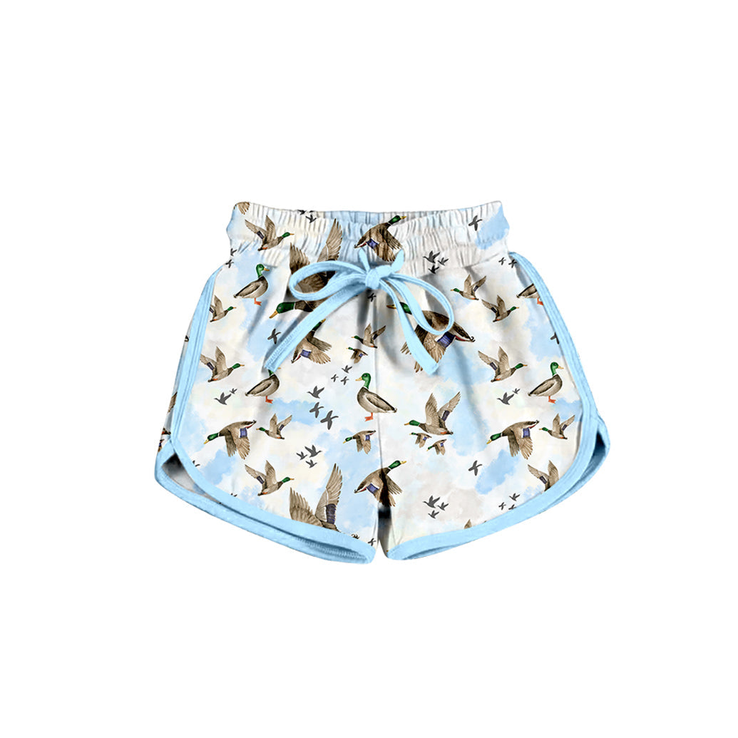 Preorder Baby Girl Ducks Blue Shorts Bottoms ( Moq 5 )