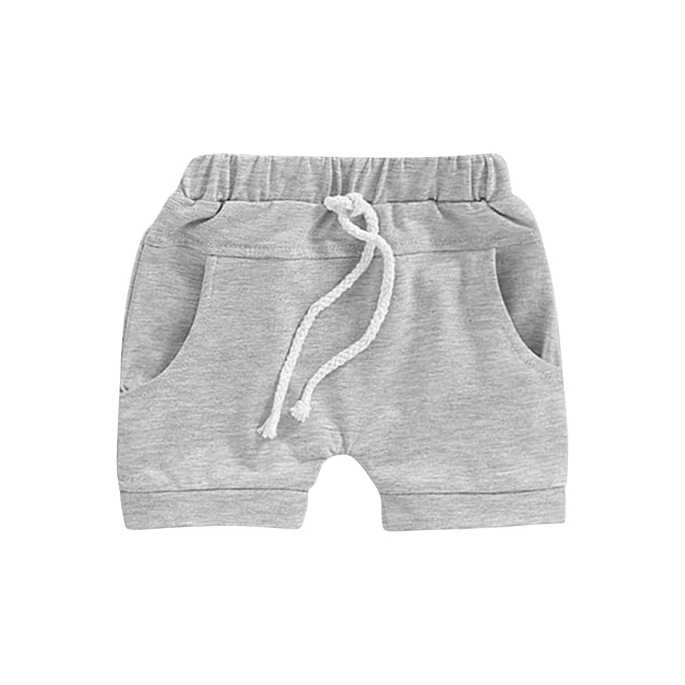 Preorder Baby Boy Gray Pockets Summer Shorts Bottoms ( Moq 5 )