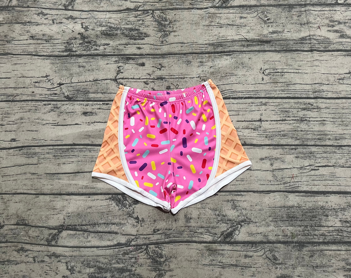Baby Girl Cake Pink Yoga Active Shorts Bottoms RTS